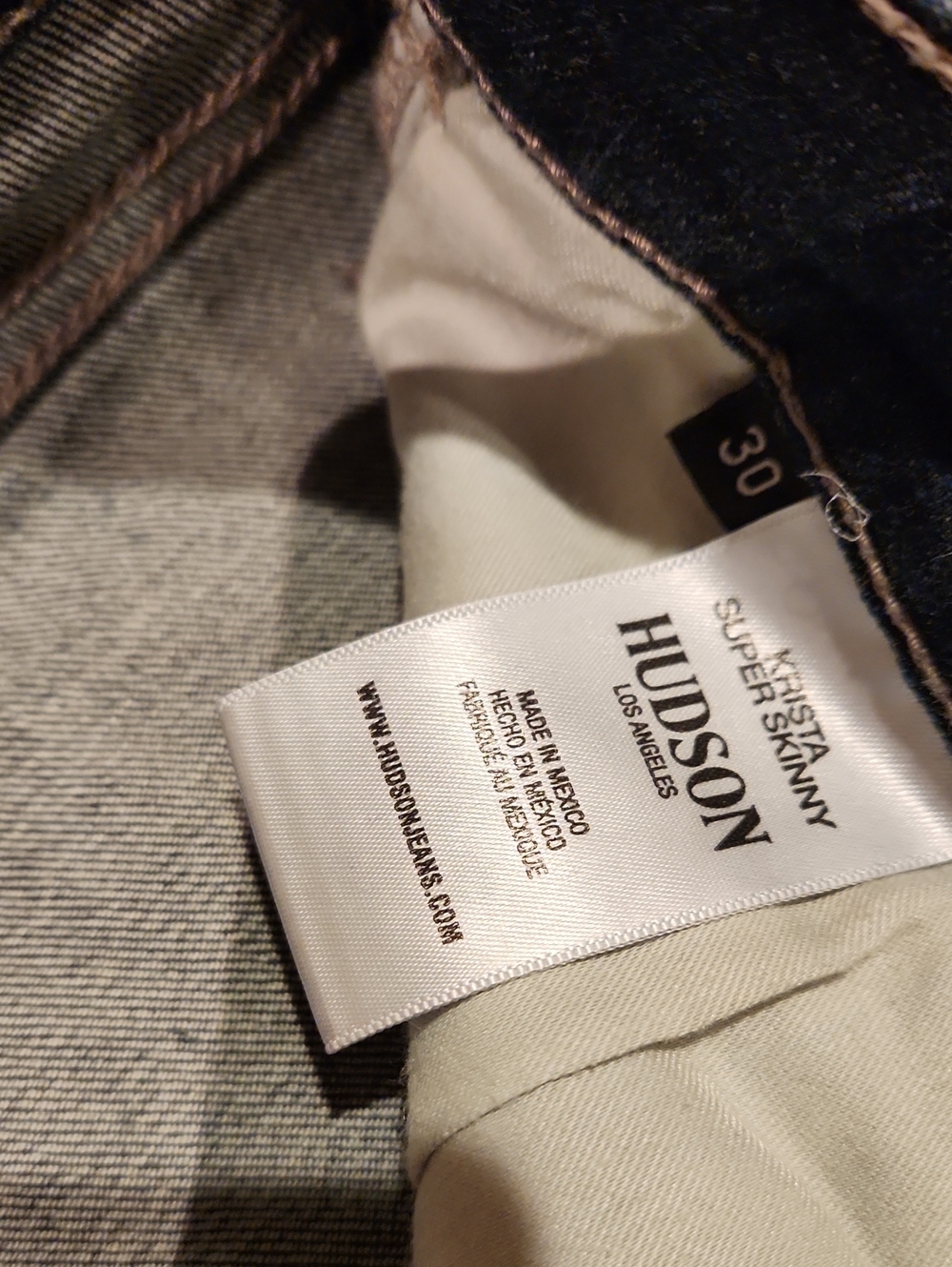 ❤️ HUDSON KRISTA SUPER SKINNY JEANS, 10 (30) - Picture 4 of 9